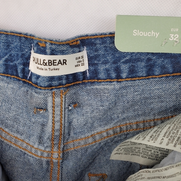 Pull&Bear High-Rise Wide Leg Slouchy Jeans Sz 0 - Picture 8 of 14
